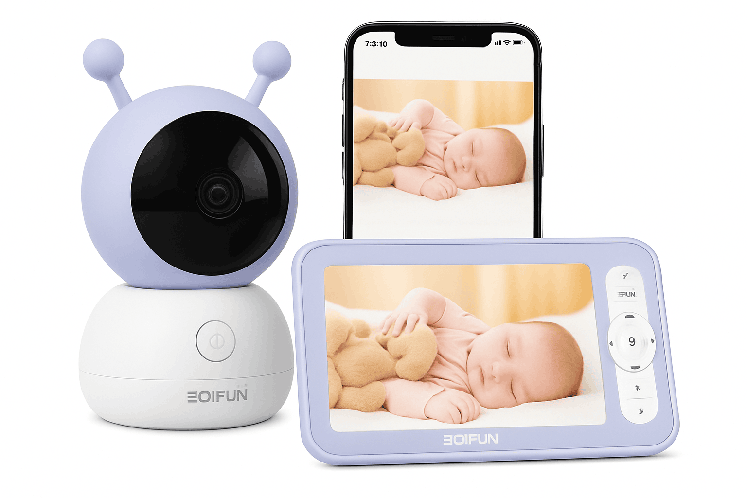 BOIFUN 2K WiFi Baby Monitor with 5'' Screen, 2-Way Talk-United States