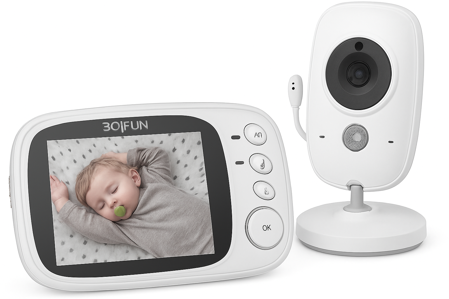 BOIFUN 3,2" bezdrátová dětská chůvička s kamerou, VOX, nočním viděním