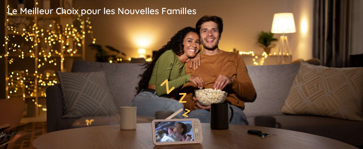 BOIFUN 5" Baby Monitor with 1080P WiFi App Control-United States
