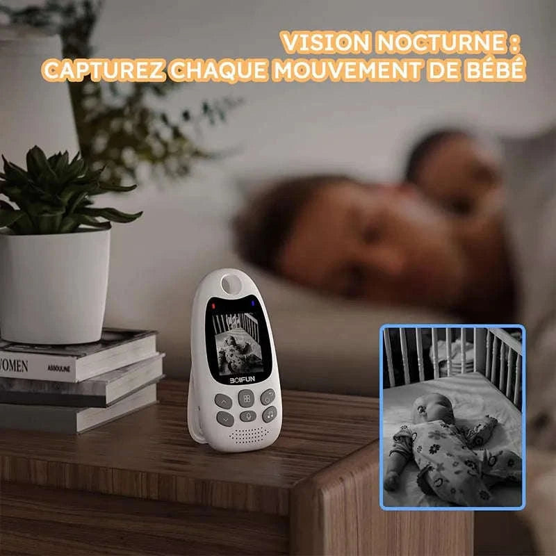 BOIFUN Baby Monitor with Camera, VOX, Night Vision, 2.4 GHz-United States