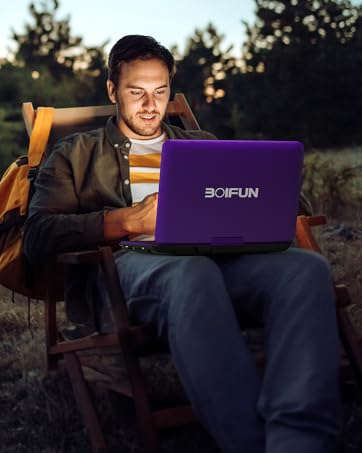 BOIFUN Portable DVD Player with 15.6" Swivel Screen-Purple / United States