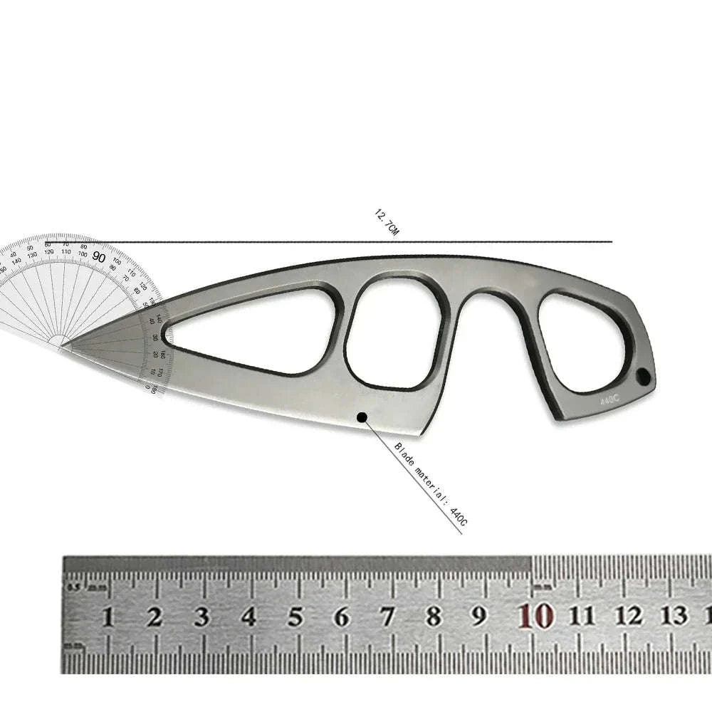 BOKER Pocket EDC Necklace Fixed Blade Knife with ABS Sheath-grey