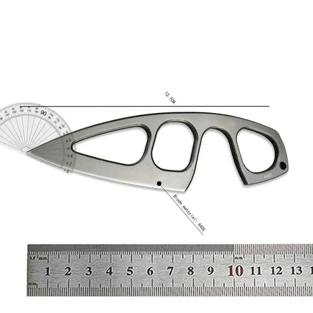 BOKER Pocket EDC Necklace Fixed Blade Knife with ABS Sheath-grey