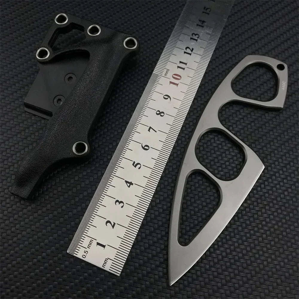 BOKER Pocket EDC Necklace Fixed Blade Knife with ABS Sheath-grey