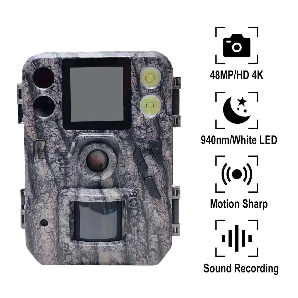 BolyGuard SG520-Plus 4K 48MP Trail Camera with Night Vision-Russian Federation