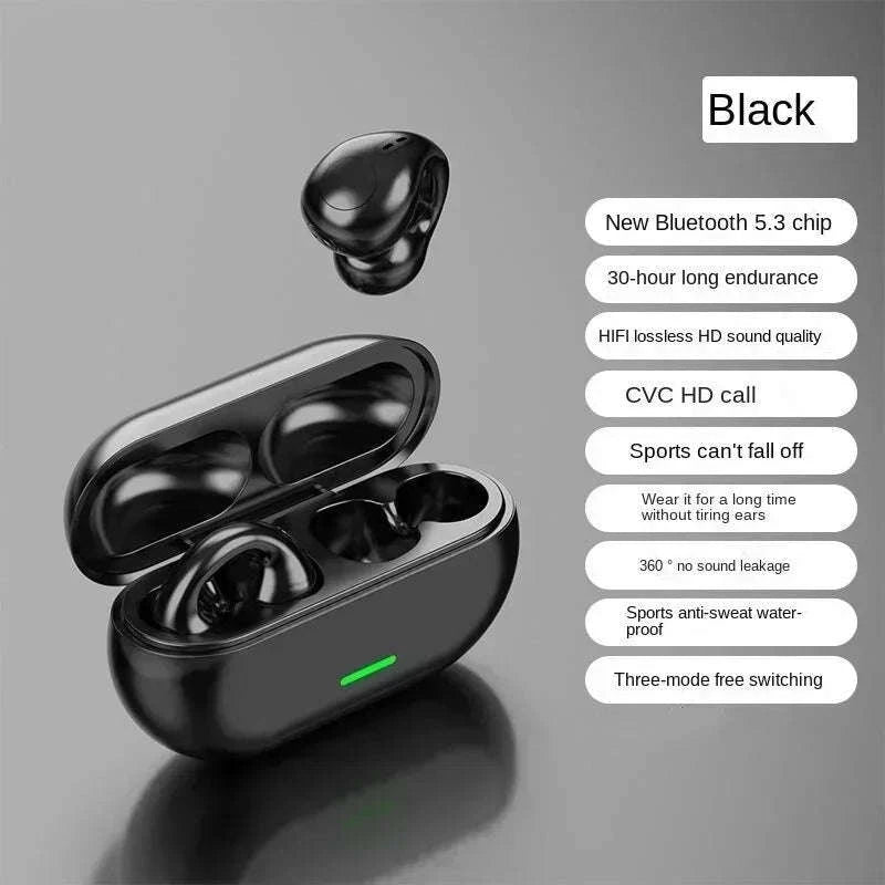 Bone Conduction Bluetooth 5.1 Wireless Sports Headphones Waterproof-United States / WHITE