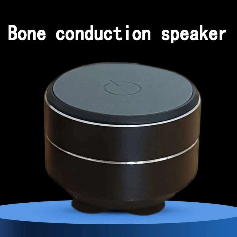 Bone Conduction Wireless Speaker with Sucker Mount & Wearable Loop-silver / Speaker