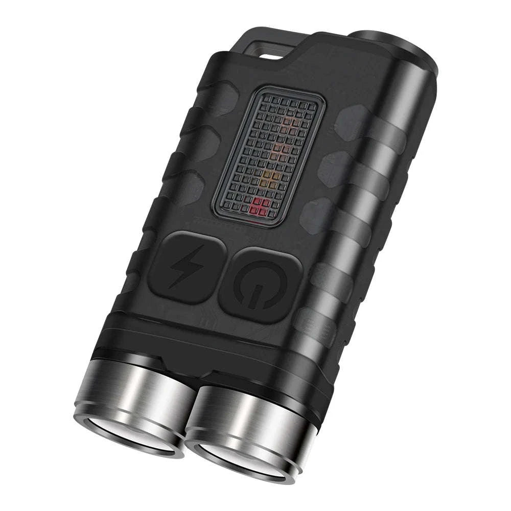 BORUiT V3 Keychain UV LED Rechargeable EDC Flashlight-White / United States