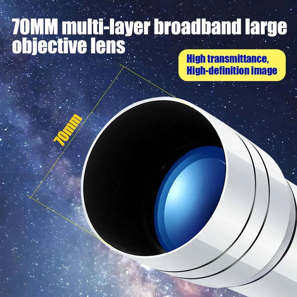 BORWOLF 70400 Astronomical Telescope with 70mm Lens-White