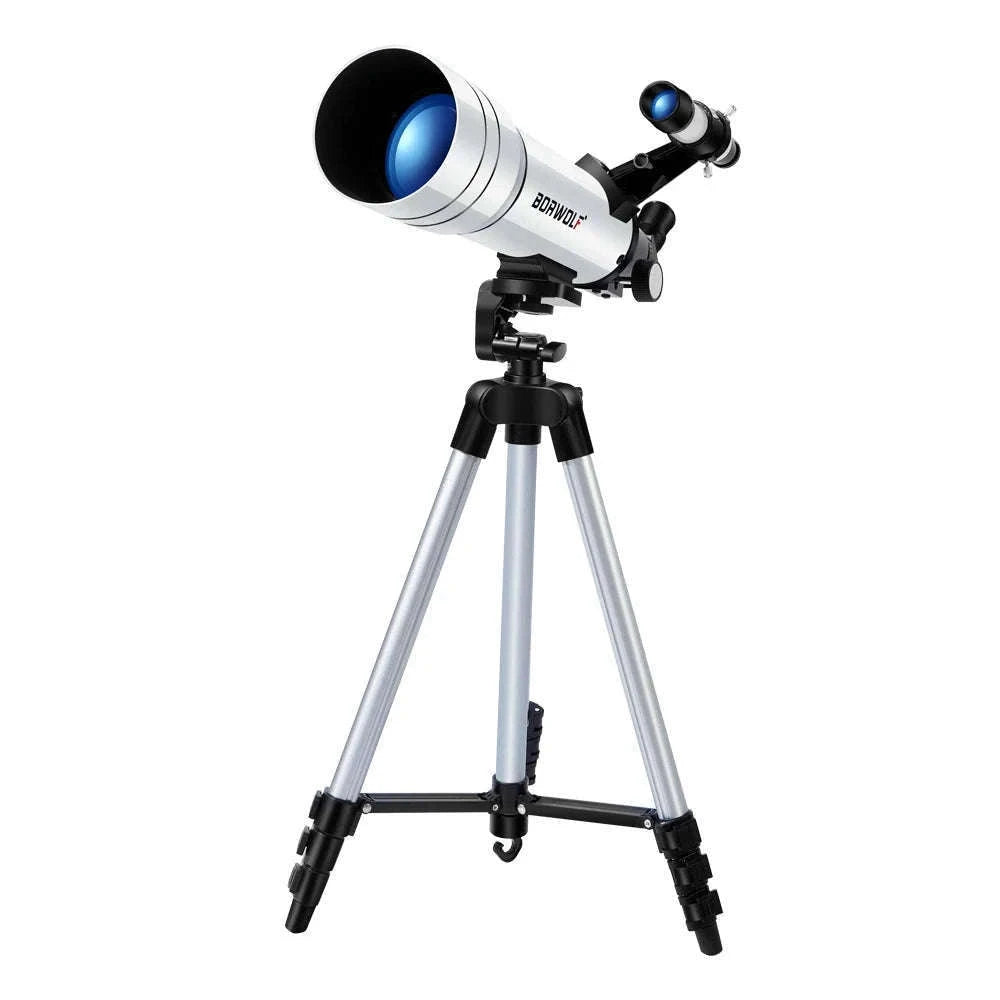 BORWOLF 70400 Astronomical Telescope with 70mm Lens-White