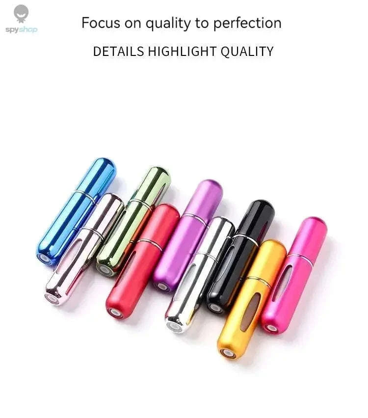 Bottom Charge Perfume Refillable Bottle – 5ml Travel Atomizer with Metal Case-2