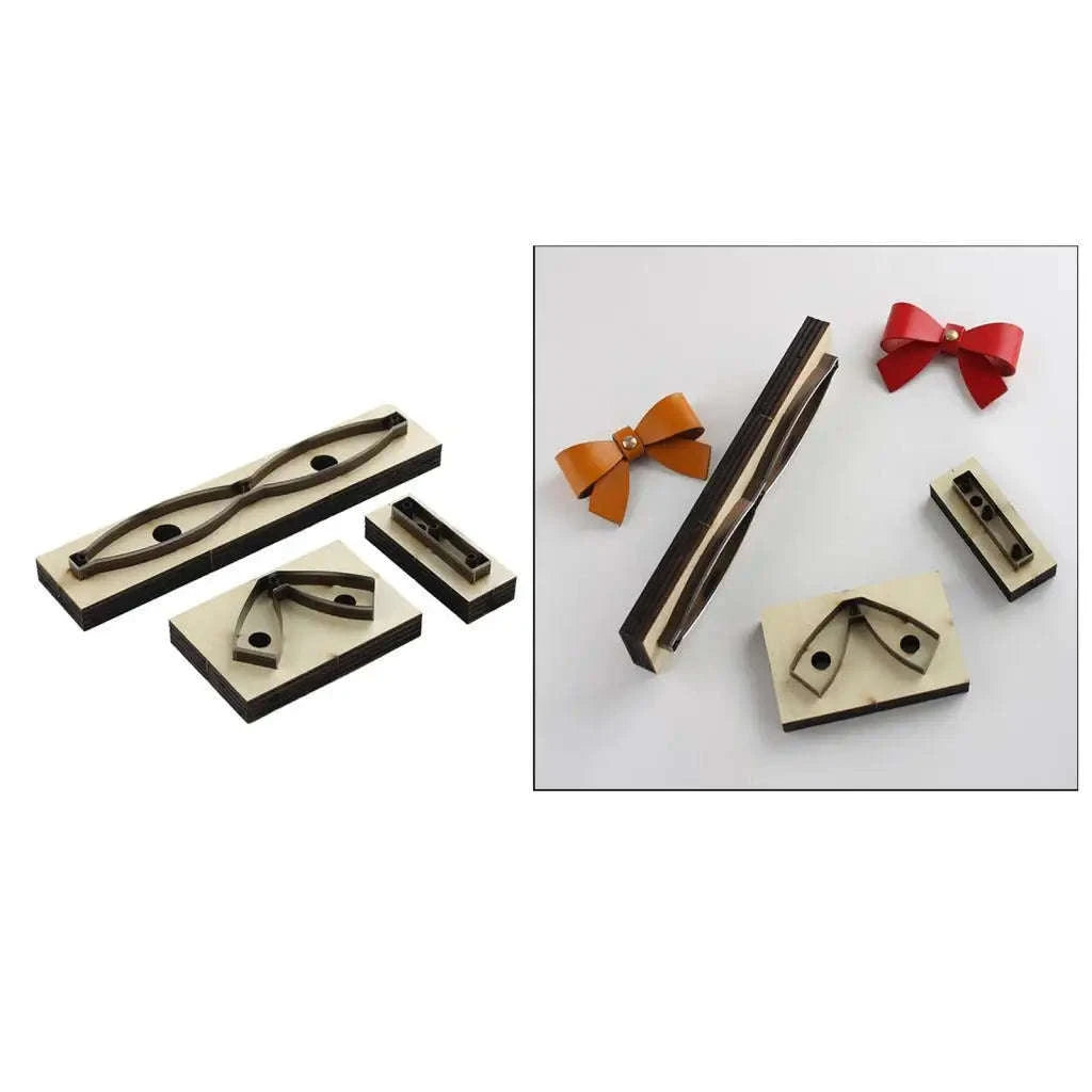 Bowknot Metal Cutting Dies Set for Leather Craft & DIY Projects-United States