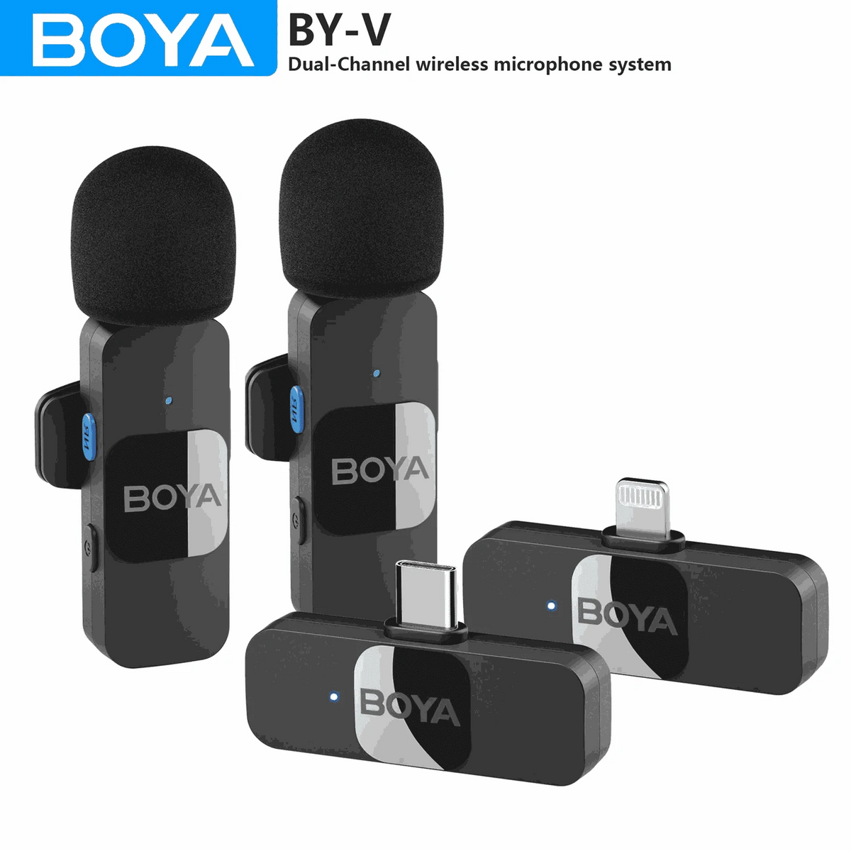 BOYA BY-V Wireless Lavalier Microphone for Smartphones-BY-V10-Type-C-gift