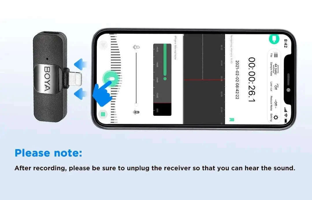 BOYA BY-V Wireless Lavalier Microphone for Smartphones-BY-V10-Type-C-gift