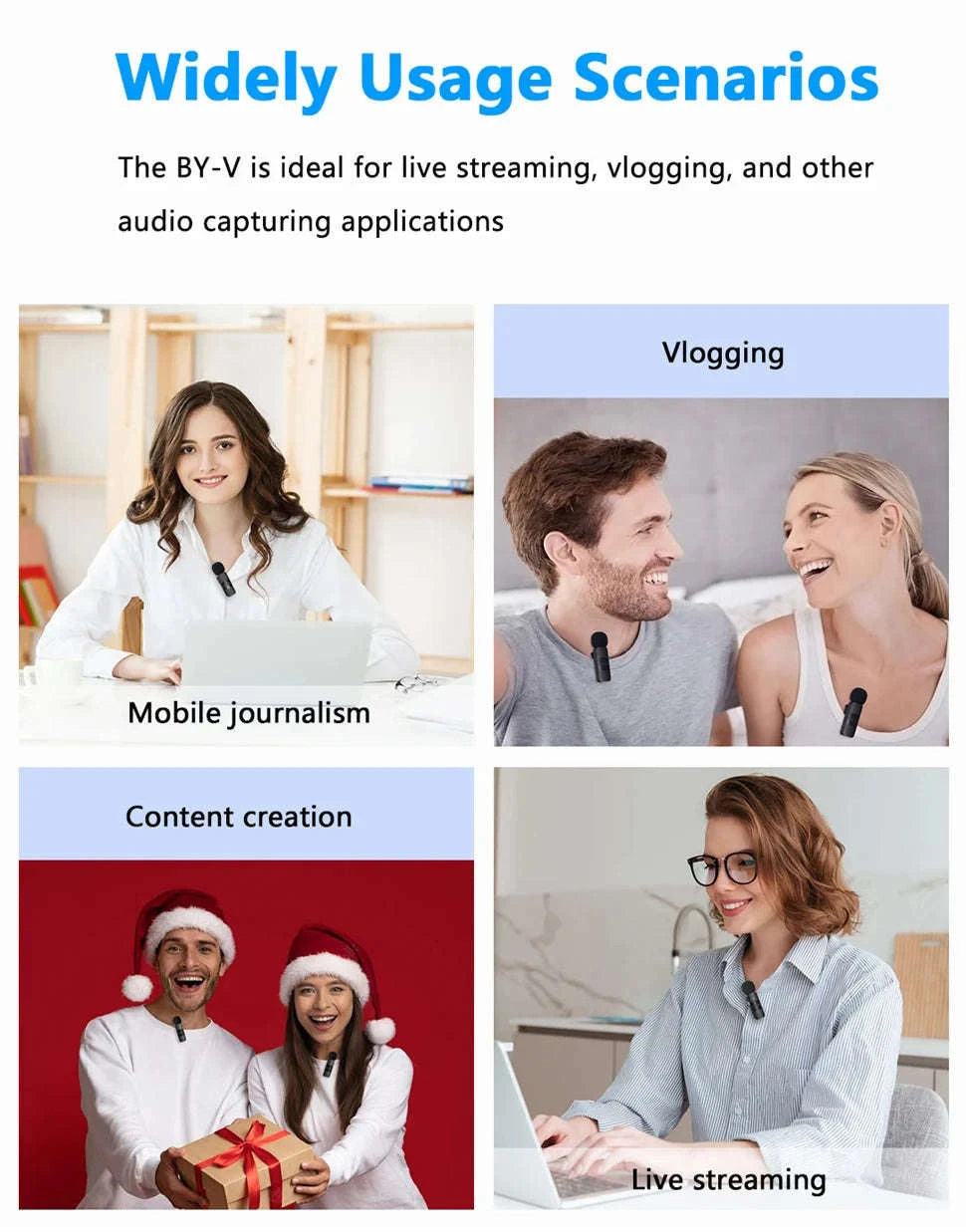 BOYA BY-V Wireless Lavalier Microphone for Smartphones-BY-V2-iOS-gift