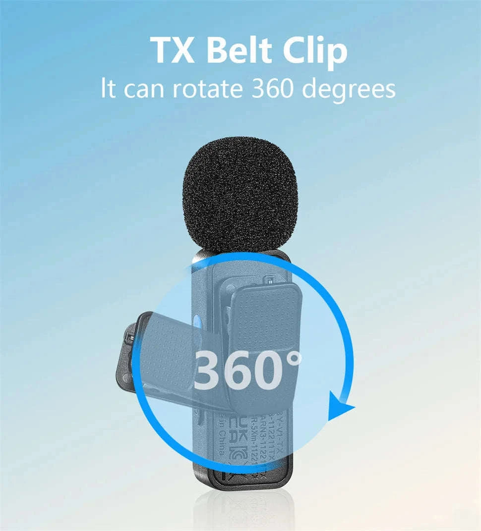 BOYA BY-V Wireless Lavalier Microphone for Smartphones-BY-V2-iOS-gift