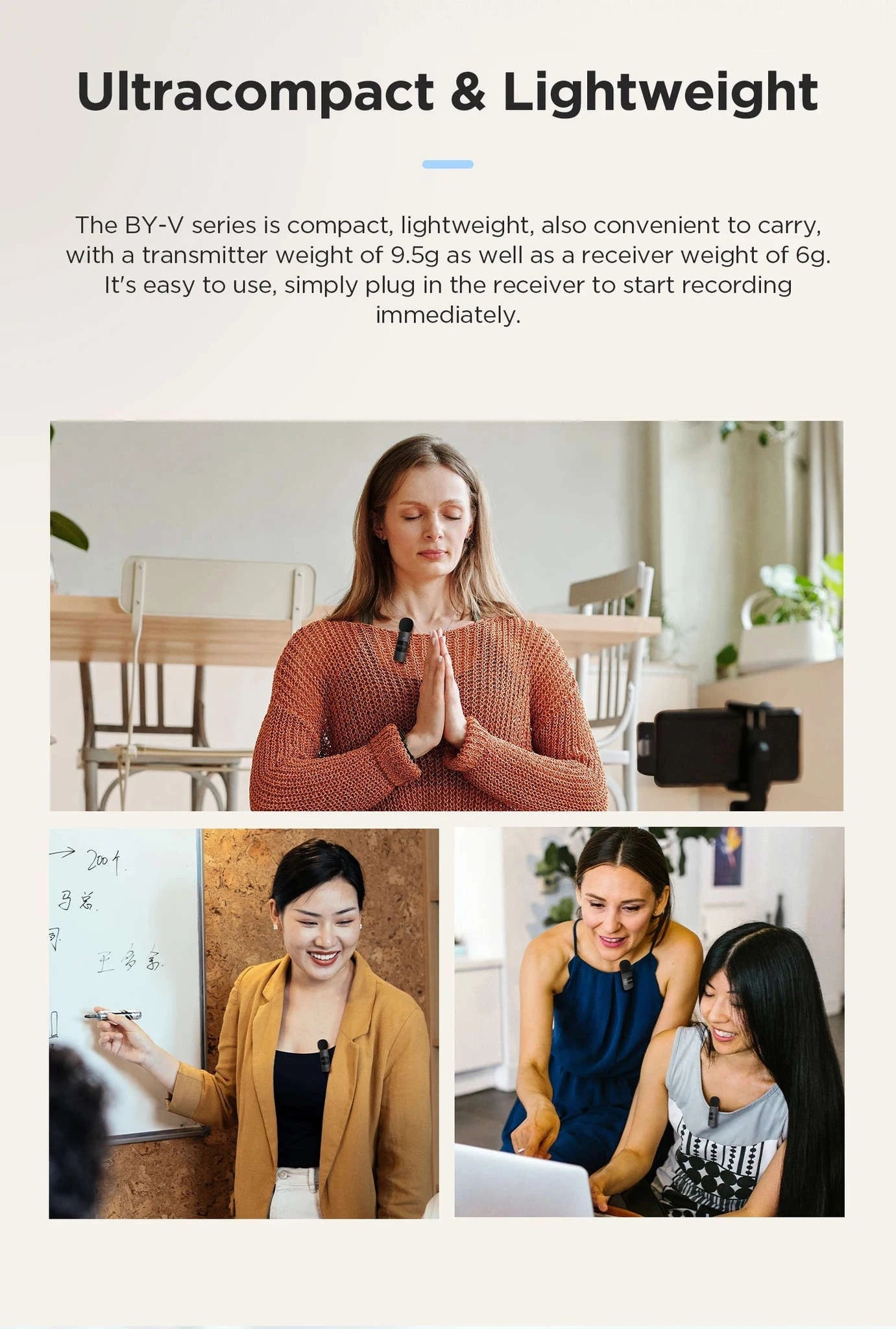 BOYA BY-V Wireless Lavalier Microphone for Smartphones-BY-V2-iOS-gift