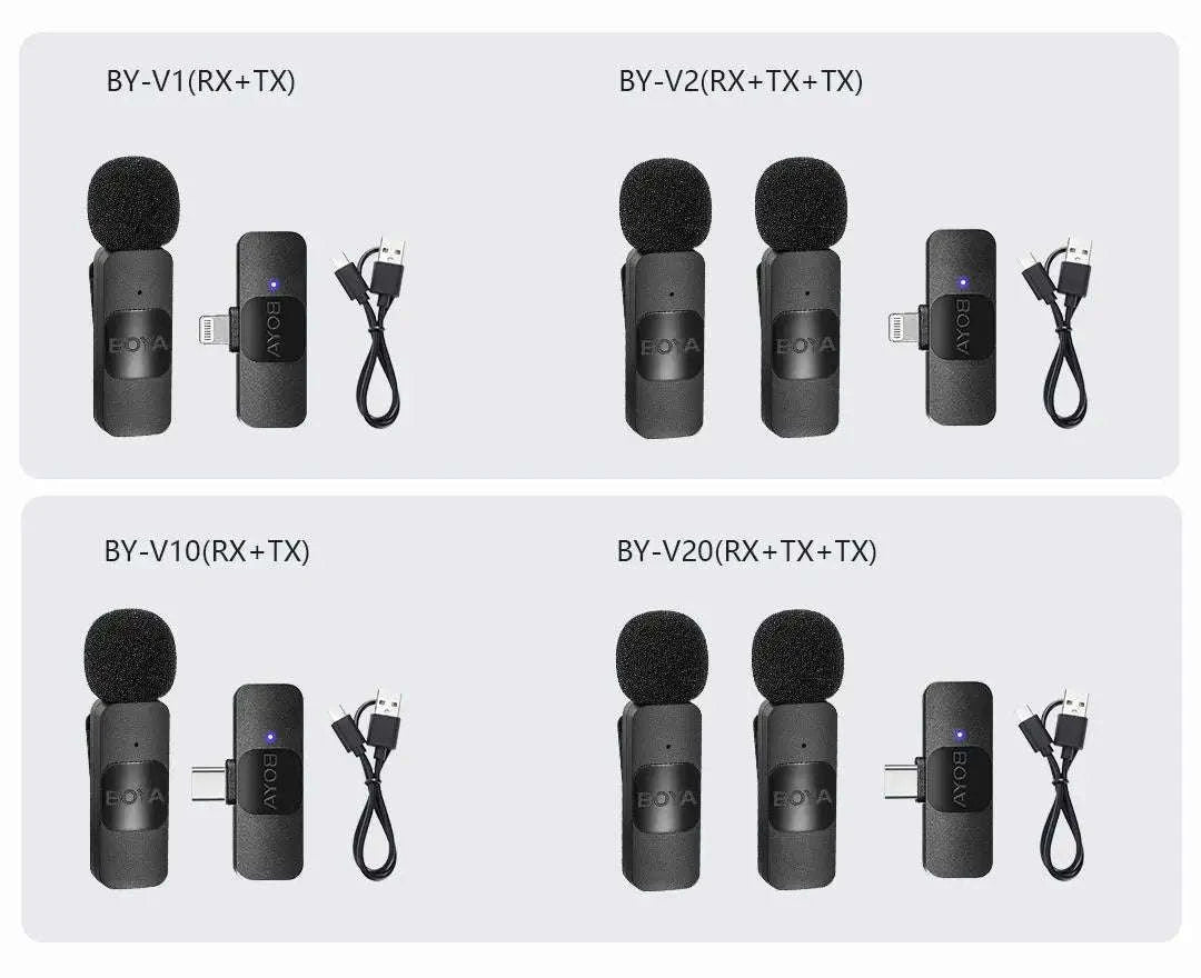 BOYA BY-V Wireless Lavalier Microphone for Smartphones-BY-V2-iOS-gift