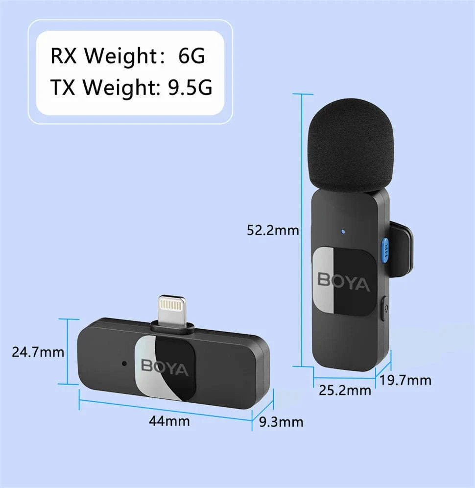 BOYA BY-V Wireless Lavalier Microphone for Smartphones-BY-V2-iOS-gift