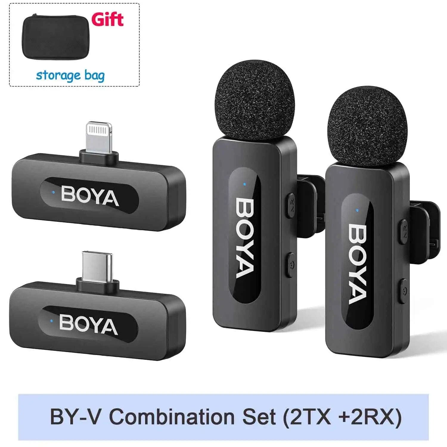 BOYA BY-V2 Wireless Lavalier Microphone-BY-V1.-Lightning