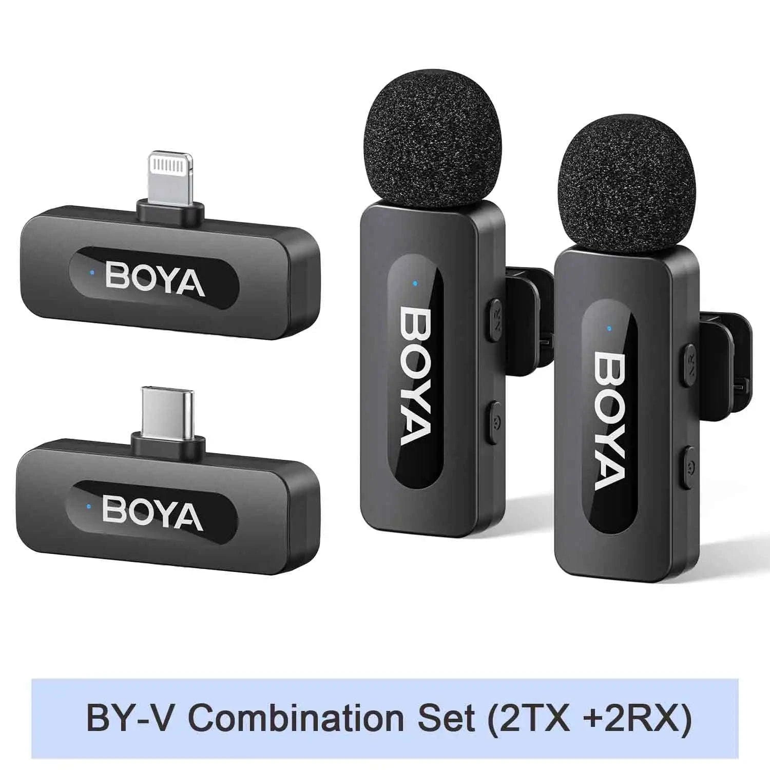BOYA BY-V2 Wireless Lavalier Microphone-BY-V1.-Lightning