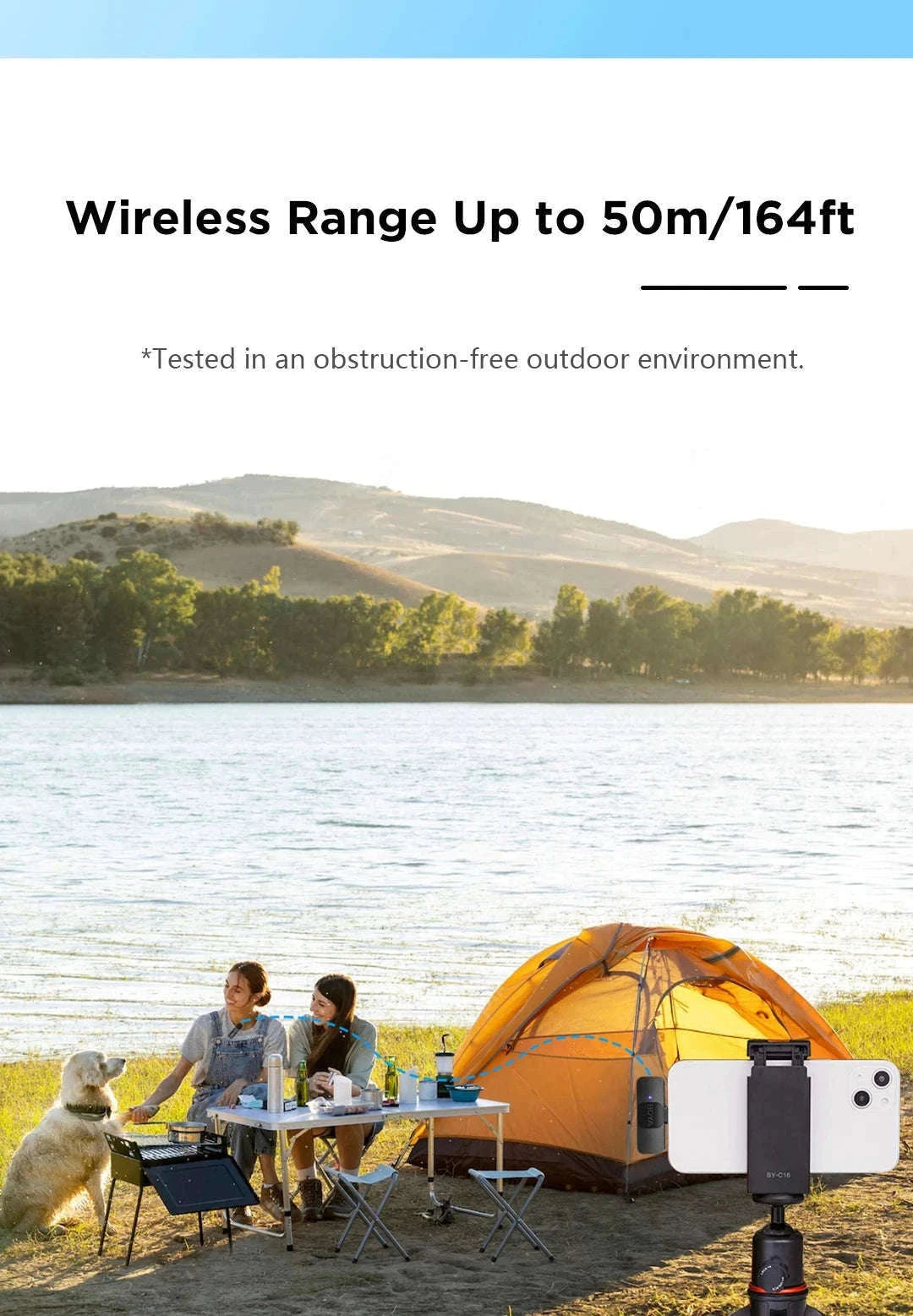 BOYA BY-V2 Wireless Lavalier Microphone for Clear Two-Voice Recording-BY-V1.-Lightning