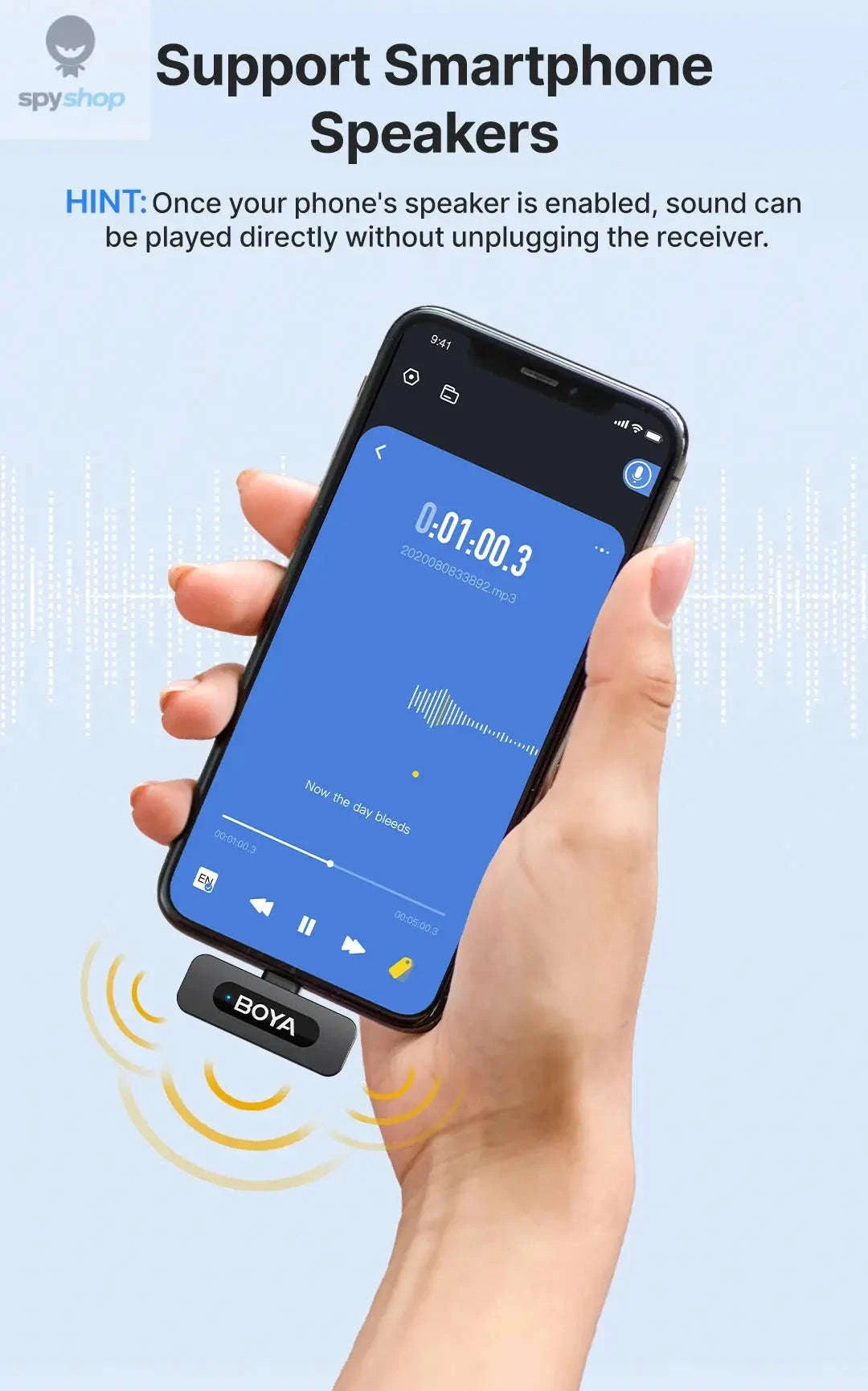 BOYA BY-V3 Wireless Lavalier Microphone – Dual-Channel, Long-Range, Vlogging Audio-BY-V10 2.0--Type-c