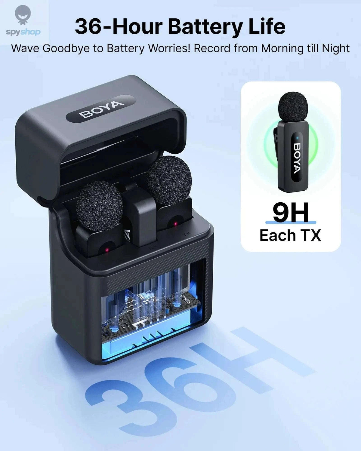 BOYA BY-V3 Wireless Lavalier Microphone for Clear Creator Audio-BY-V10 2.0--Type-c