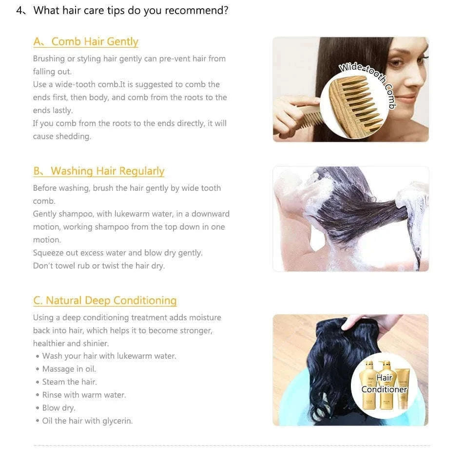 Brazilian Straight Hair Bundles – 100% Human Hair Extensions-Natural Color / Remy Hair / 10A|france|24 24 24