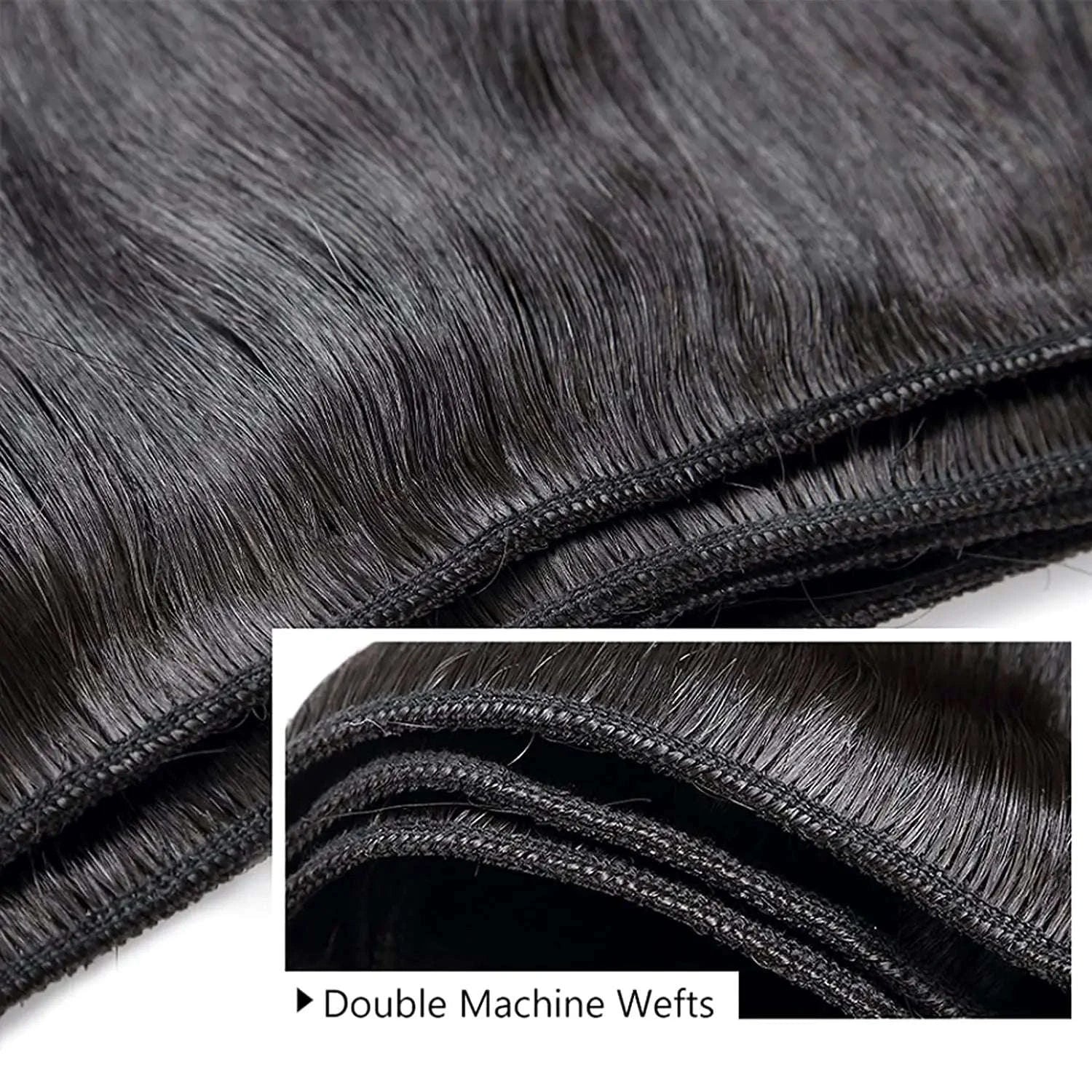 Brazilian Straight Hair Bundles – Natural Human Hair Extensions-Natural Color / Remy Hair / 10A|france|24 24 24