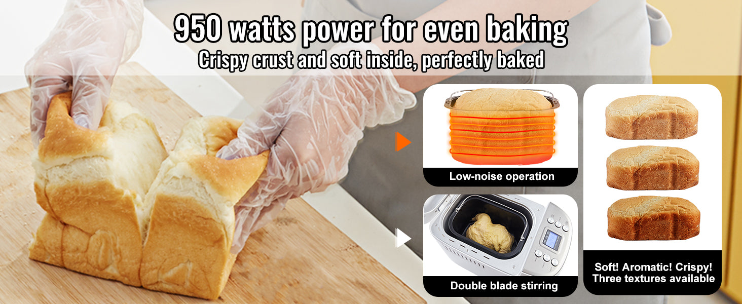 15-in-1 Automatic Bread Maker with Gluten-Free Setting & Timer