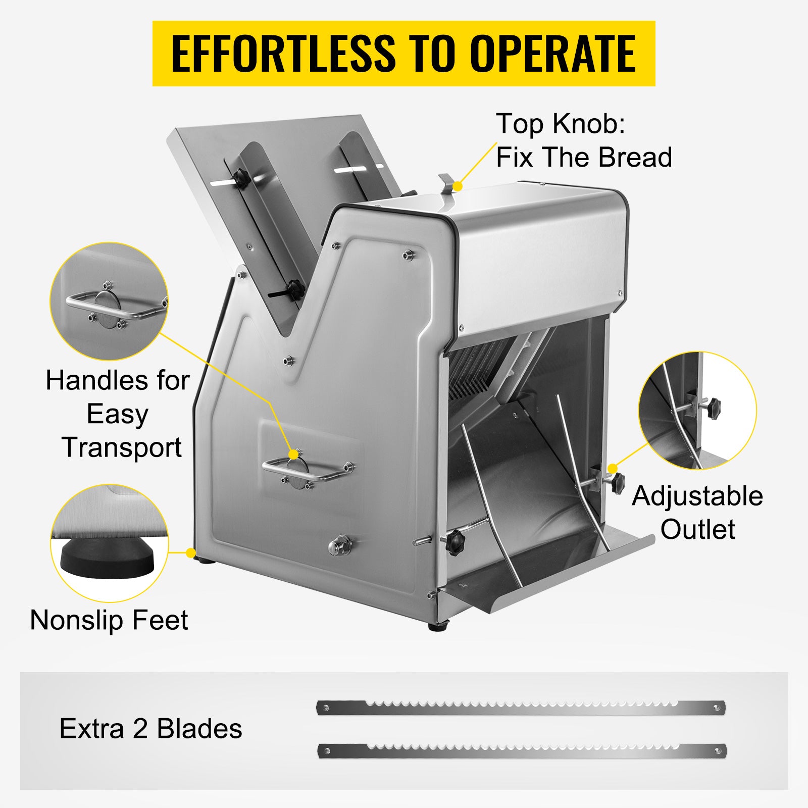 Commercial Electric Bread Slicer 31 Slice 12mm Stainless Steel