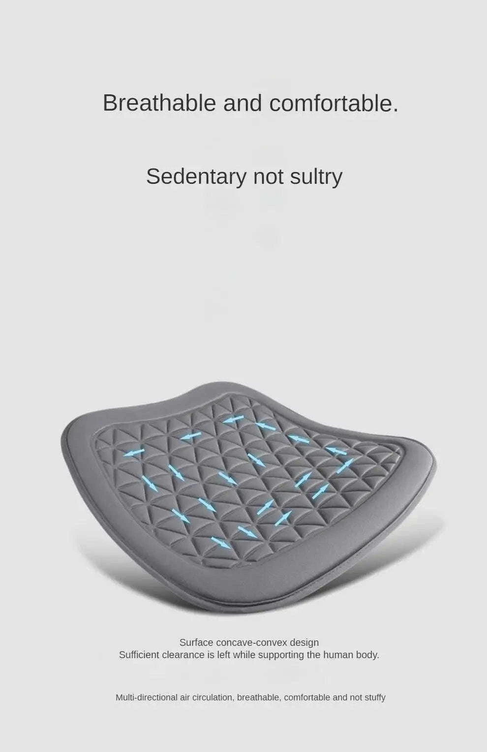 Breathable 3D Massage Car Seat Cushion Cover-Black square pad