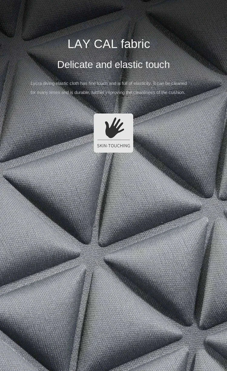 Breathable 3D Massage Car Seat Cushion Cover-Black square pad