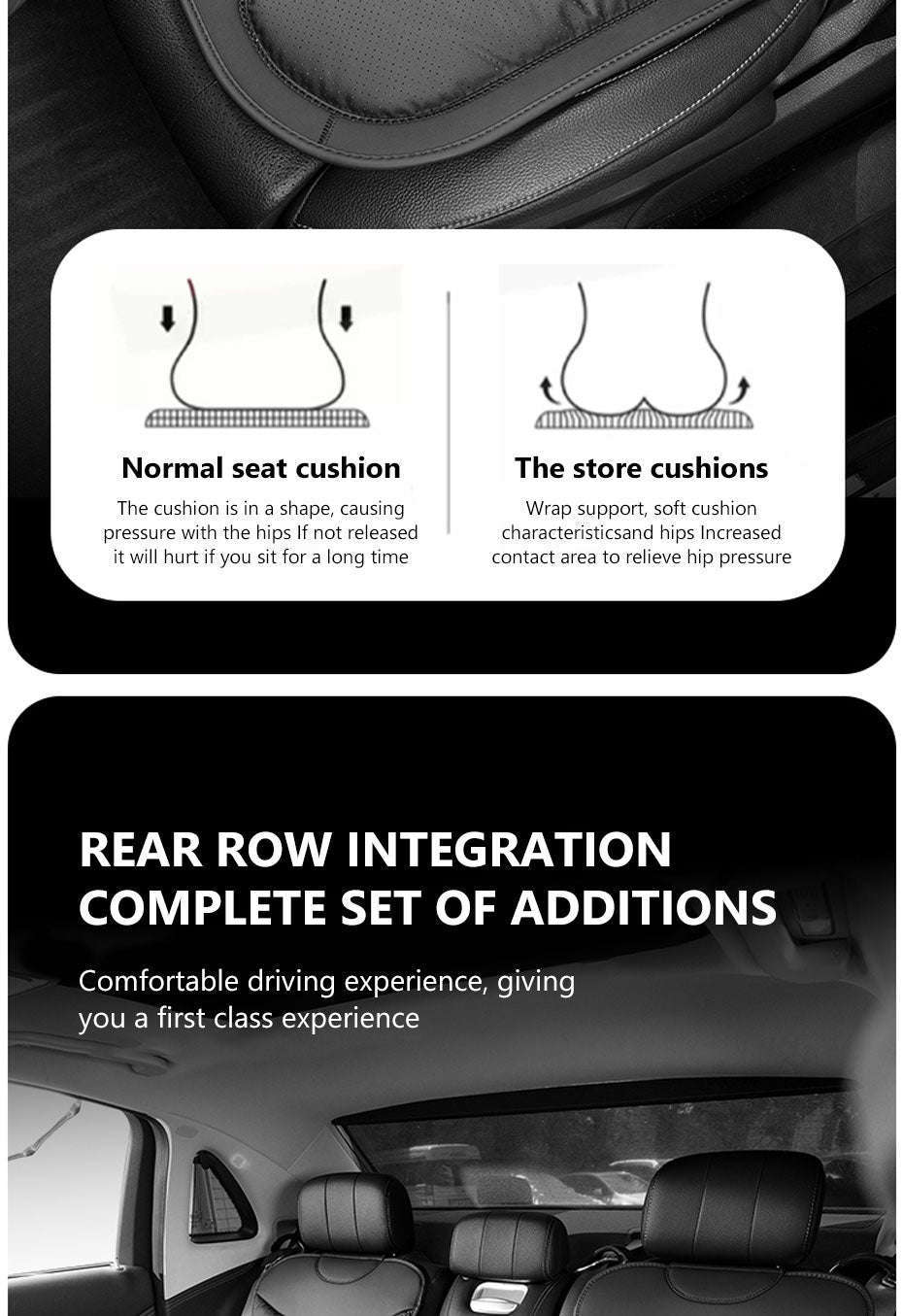 Breathable Anti-Slip Wear-Resistant Car Front Seat Cushion Cover-Front cover 1 set
