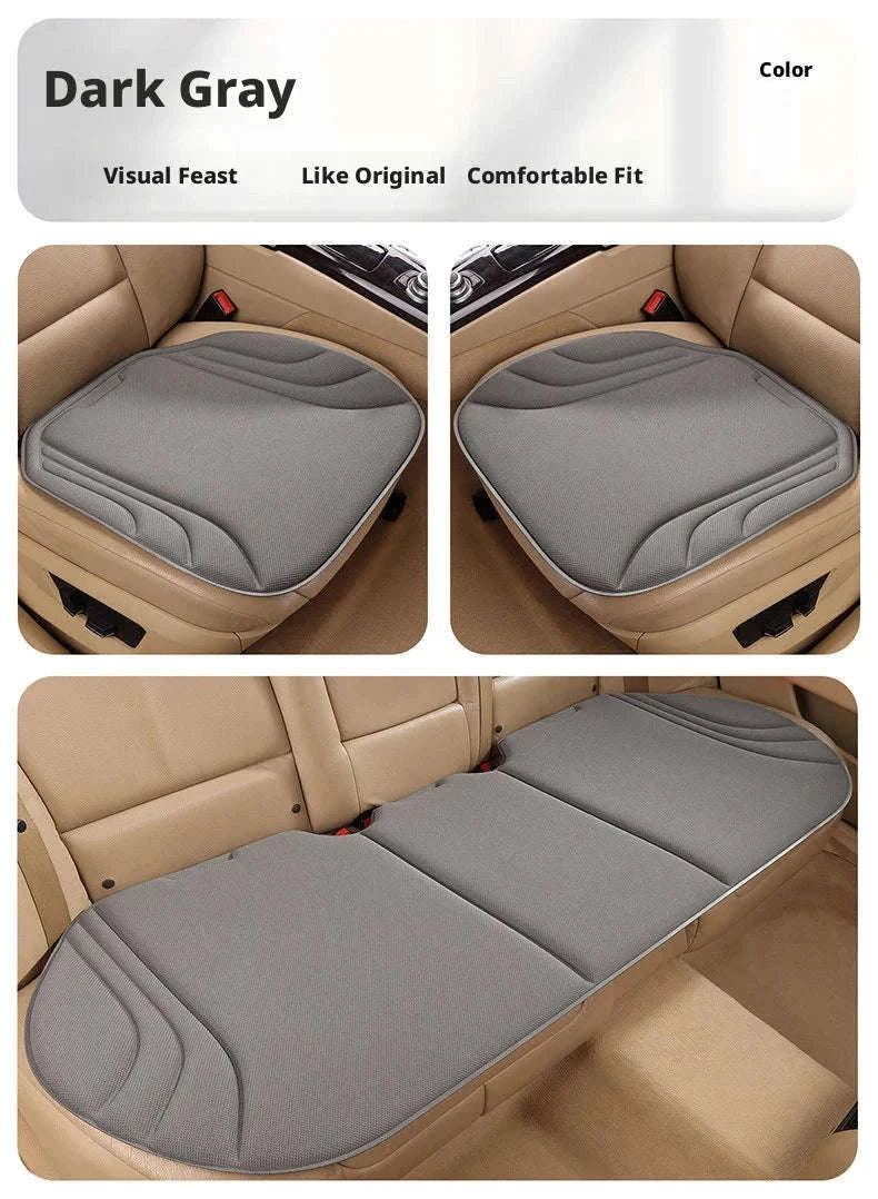 Breathable Car Seat Cushion with Latex Support-Black Front Seat