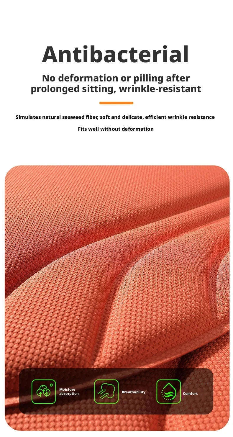 Breathable Car Seat Cushion with Latex Support-Black Front Seat