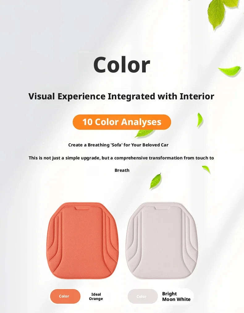 Breathable Car Seat Cushion with Latex Support-Black Front Seat