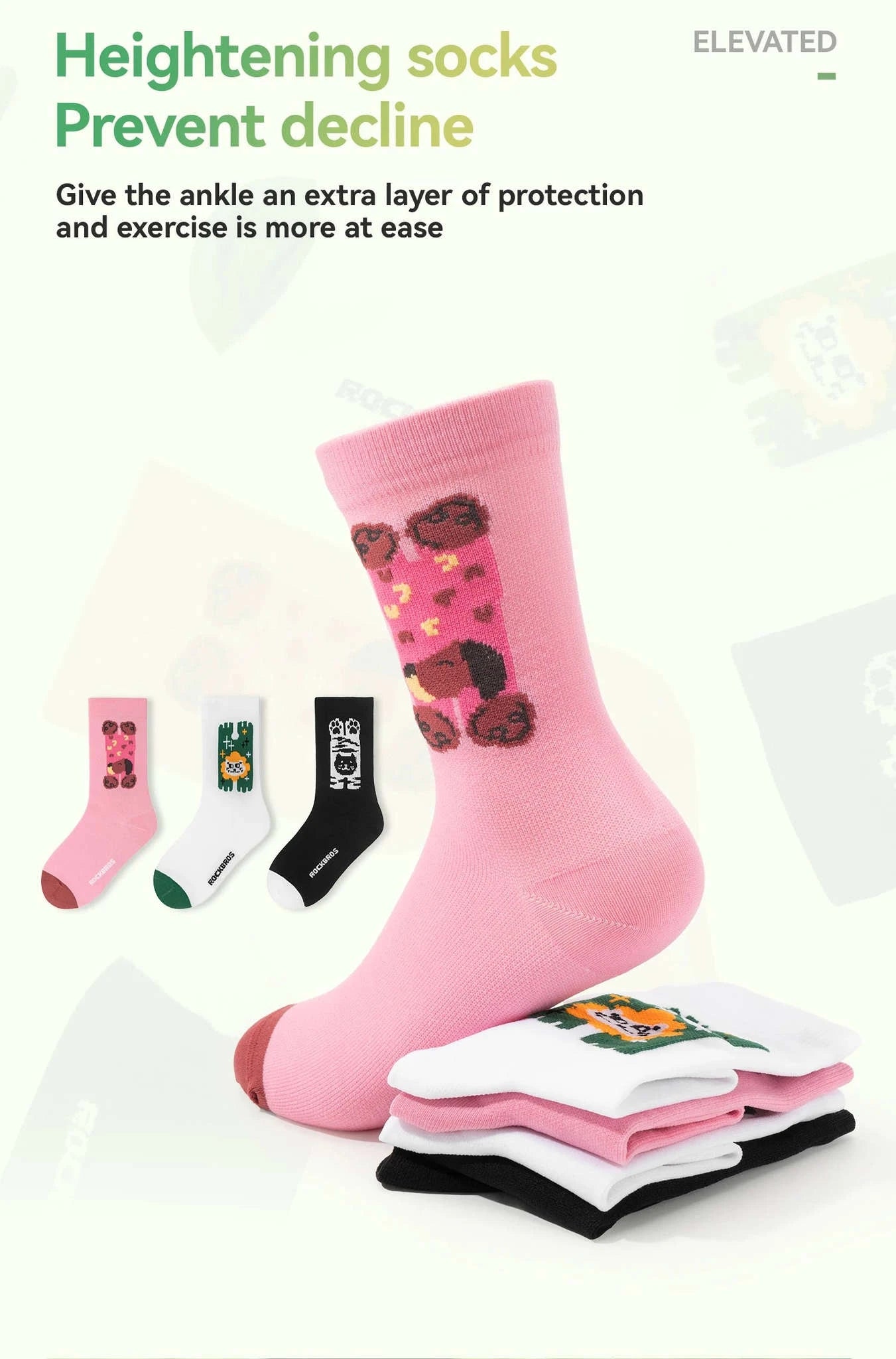 Breathable Compression Cycling Socks with Non-Slip Grip (2 Pairs)-490058-AC 2pairs / L(EUR 34-36)