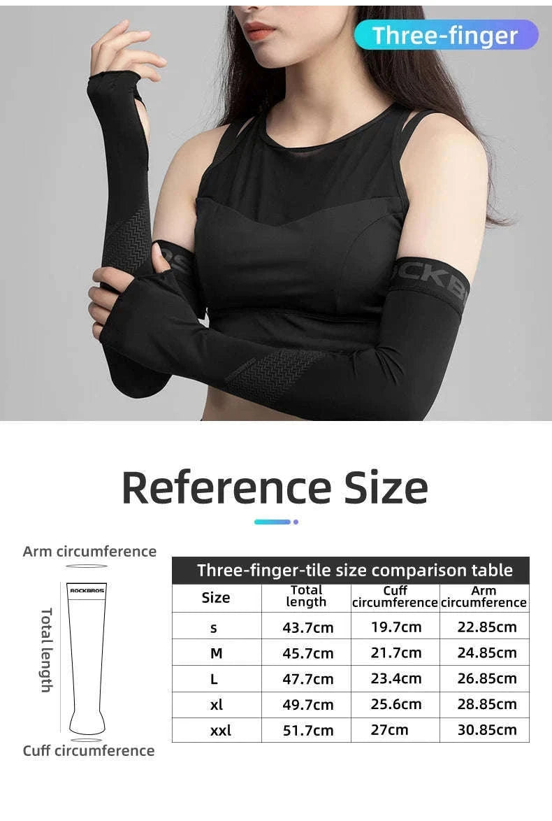 Breathable Cycling Arm Sleeves for Sun Protection and Comfort-XT057-1W / XL