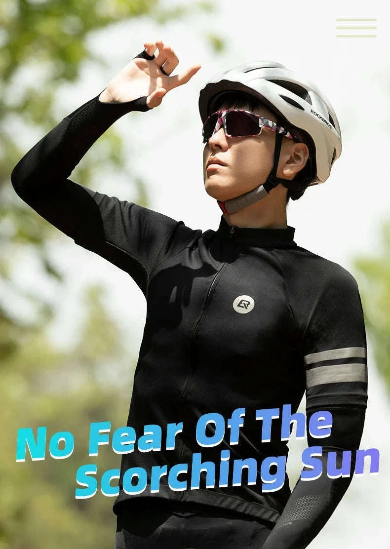 Breathable Cycling Arm Sleeves for Sun Protection and Comfort-XT057-1W / XL