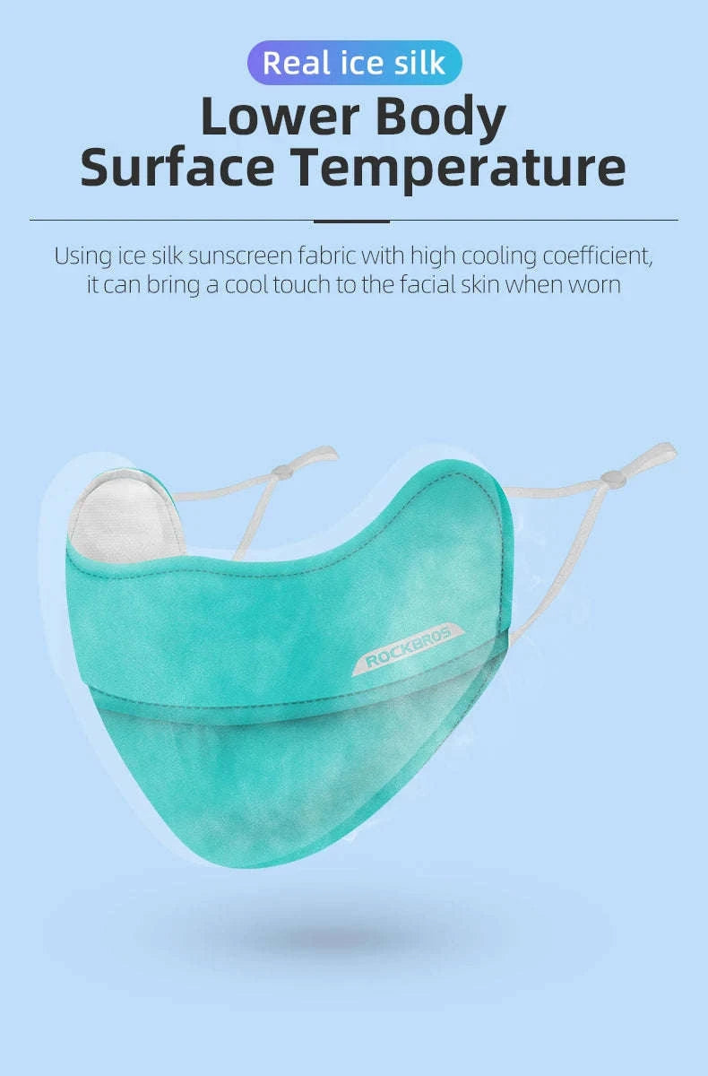 Breathable Cycling Face Mask Ice Silk UV Protection Scarf-KZ002BK 1pcs