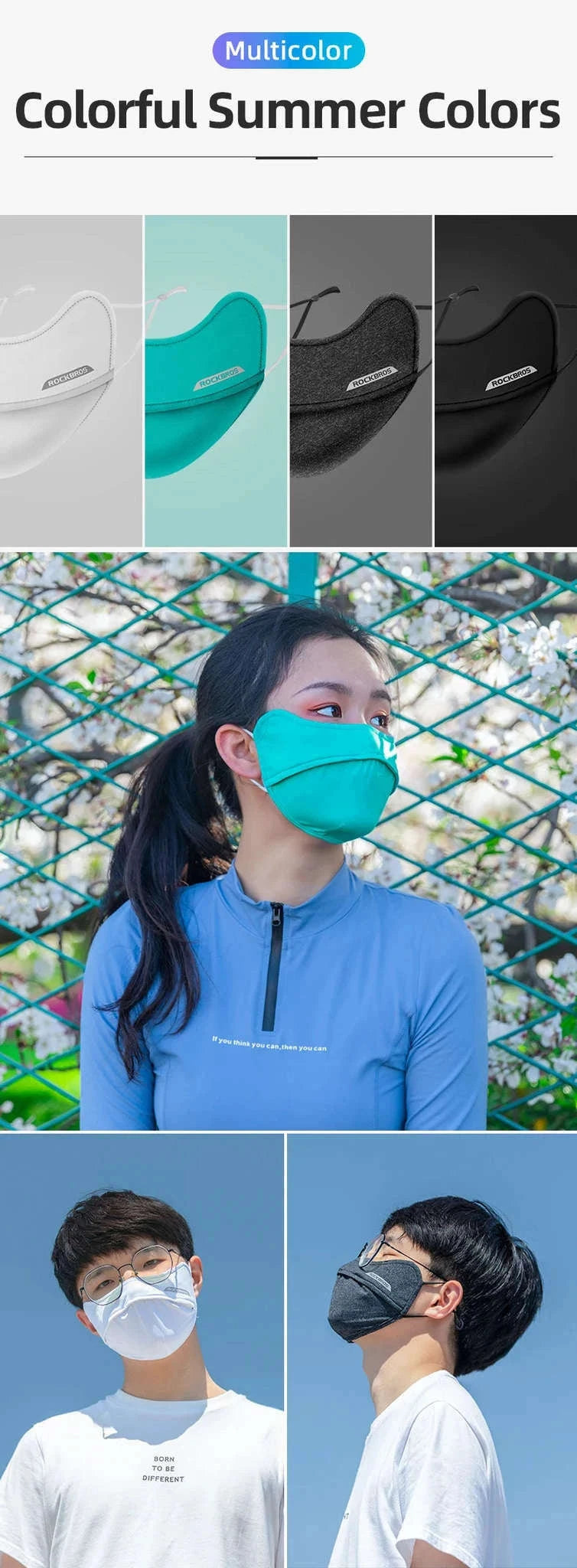 Breathable Cycling Face Mask Ice Silk UV Protection Scarf-KZ002BK 1pcs