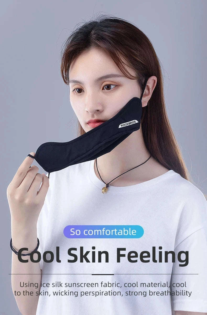 Breathable Cycling Face Mask Ice Silk UV Protection Scarf-KZ002BK 1pcs
