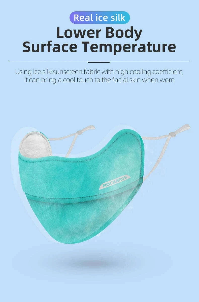Breathable Cycling Face Mask Ice Silk UV Protection Scarf-KZ002BK 1pcs