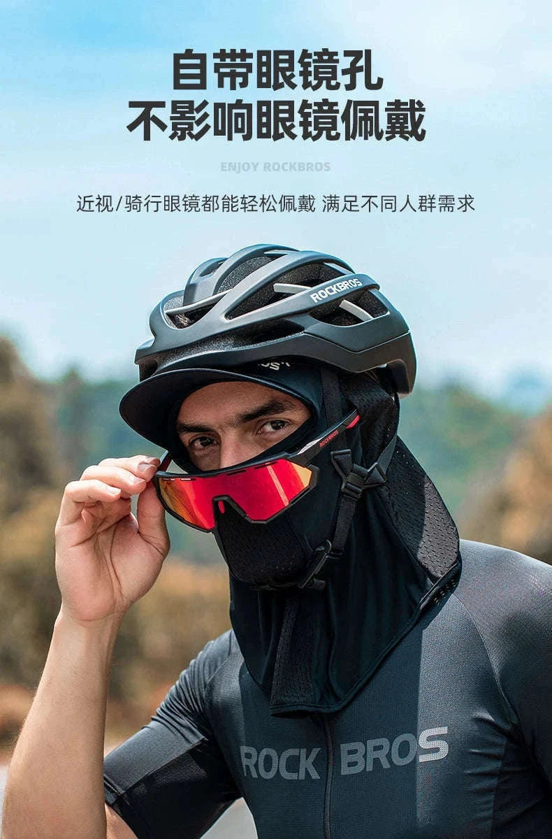 Breathable Cycling Face Mask with Brim for Summer Sun Protection-13230013001