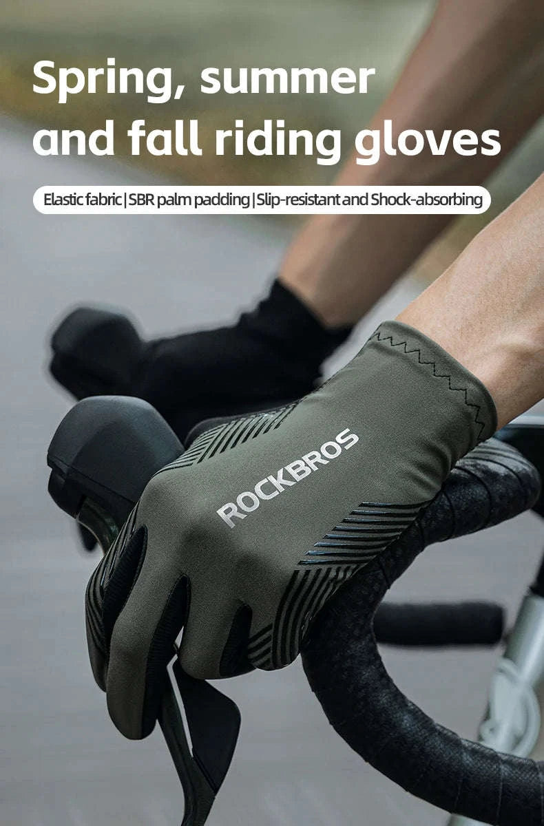 Breathable Cycling Gloves with Touchscreen Grip for Road & MTB-S310-01 full gloves / XL