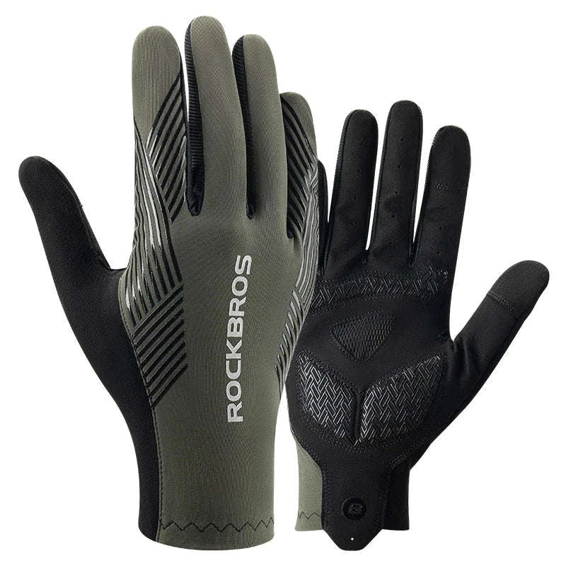 Breathable Cycling Gloves with Touchscreen Grip for Road & MTB-S310-01 full gloves / XL