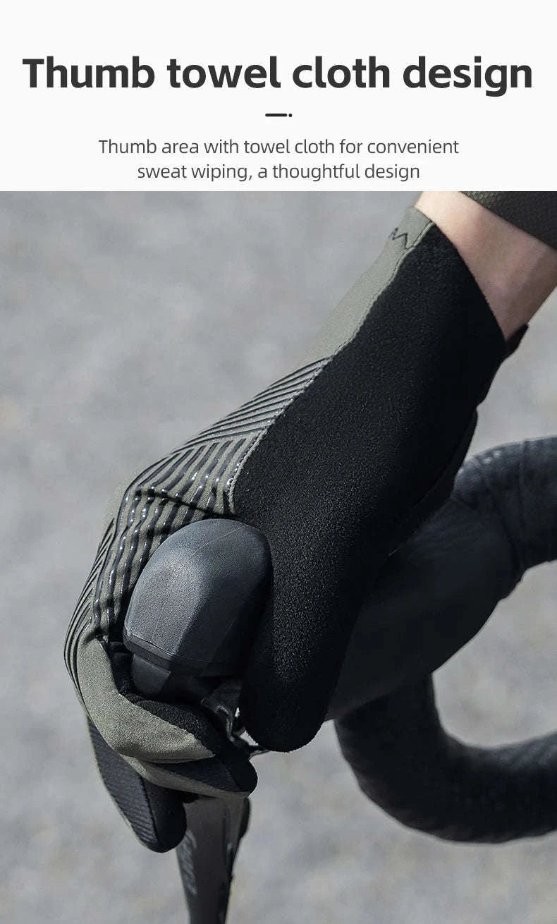Breathable Cycling Gloves with Touchscreen Grip for Road & MTB-S310-01 full gloves / XL