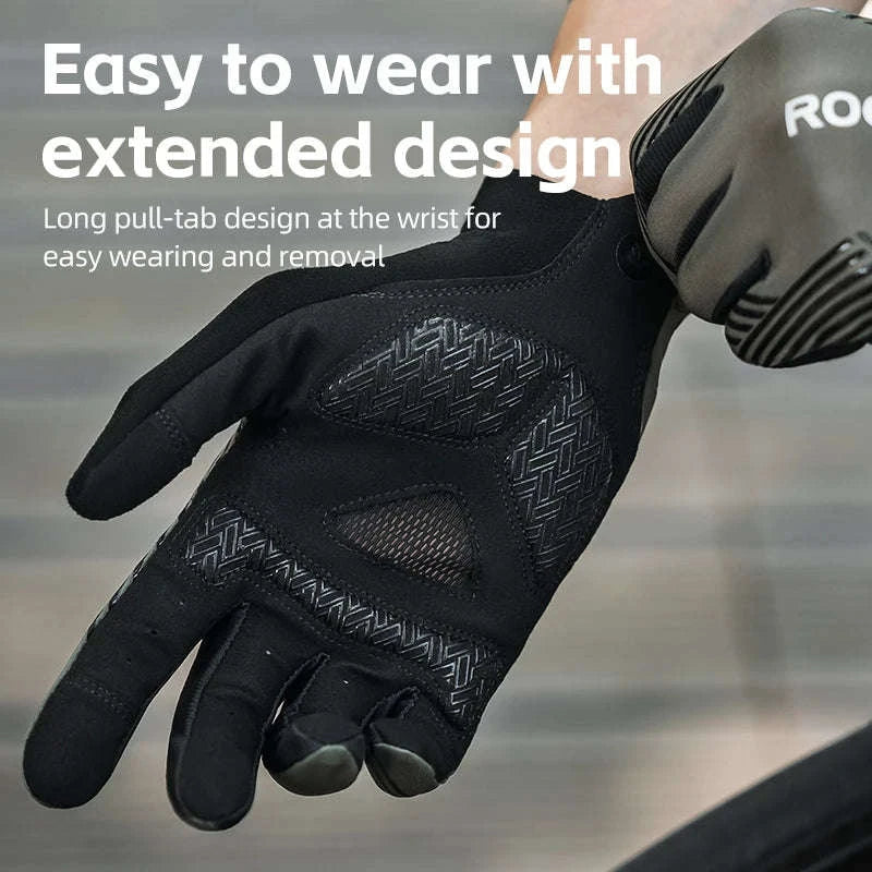 Breathable Cycling Gloves with Touchscreen Grip for Road & MTB-S310-01 full gloves / XL